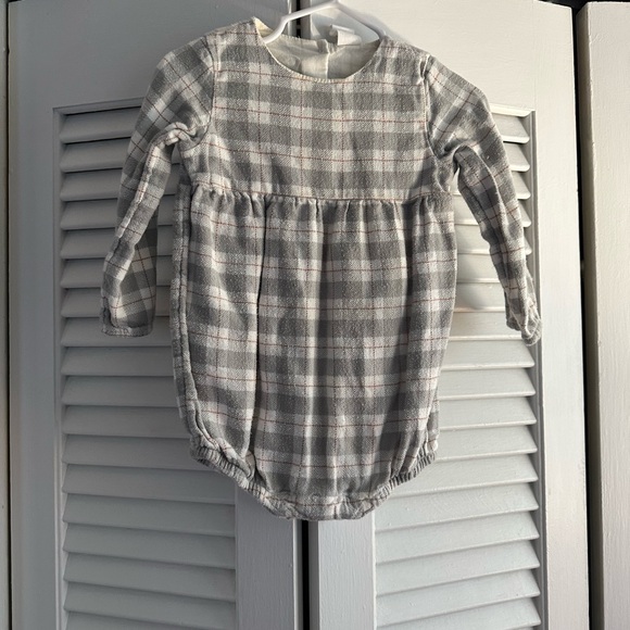 H&M Kids Gray Checkered Long Sleeve Top - Picture 4 of 6